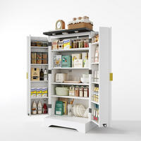 HOCHSCHRANK mit LED-Sensorlicht 120 x 60,5 x 40 cm MDF Weiß - Weiß, Holzwerkstoff (40/120/60.5cm) - Meubliv