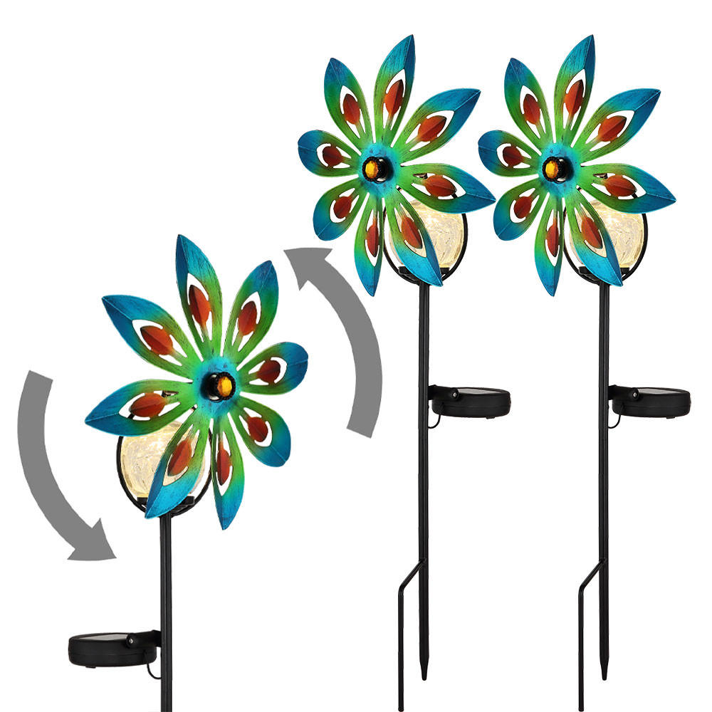 LED AUSSENLEUCHTE Metall Bunt 2er Set - Multicolor, Metall (20/9/50cm) - Globo Lighting