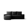 ECKSOFA mit Schlaffunktion SAVIO Curio 99 Links - Schwarz, Textil (232/140cm) - Bedante