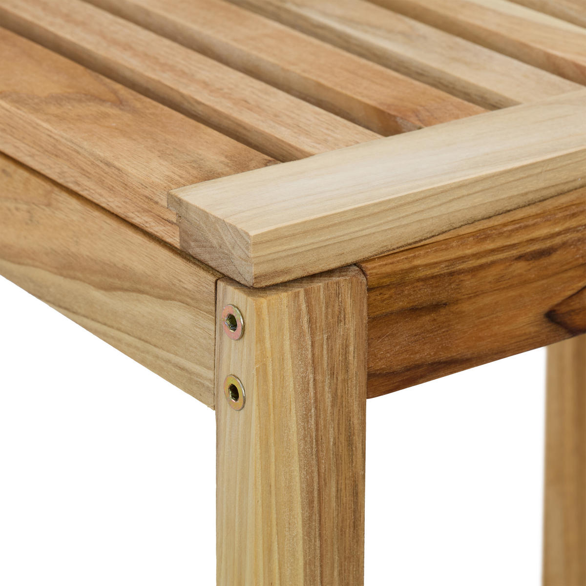 HOCKER - Hellbraun, Holz (40/46/30cm) - Relaxdays