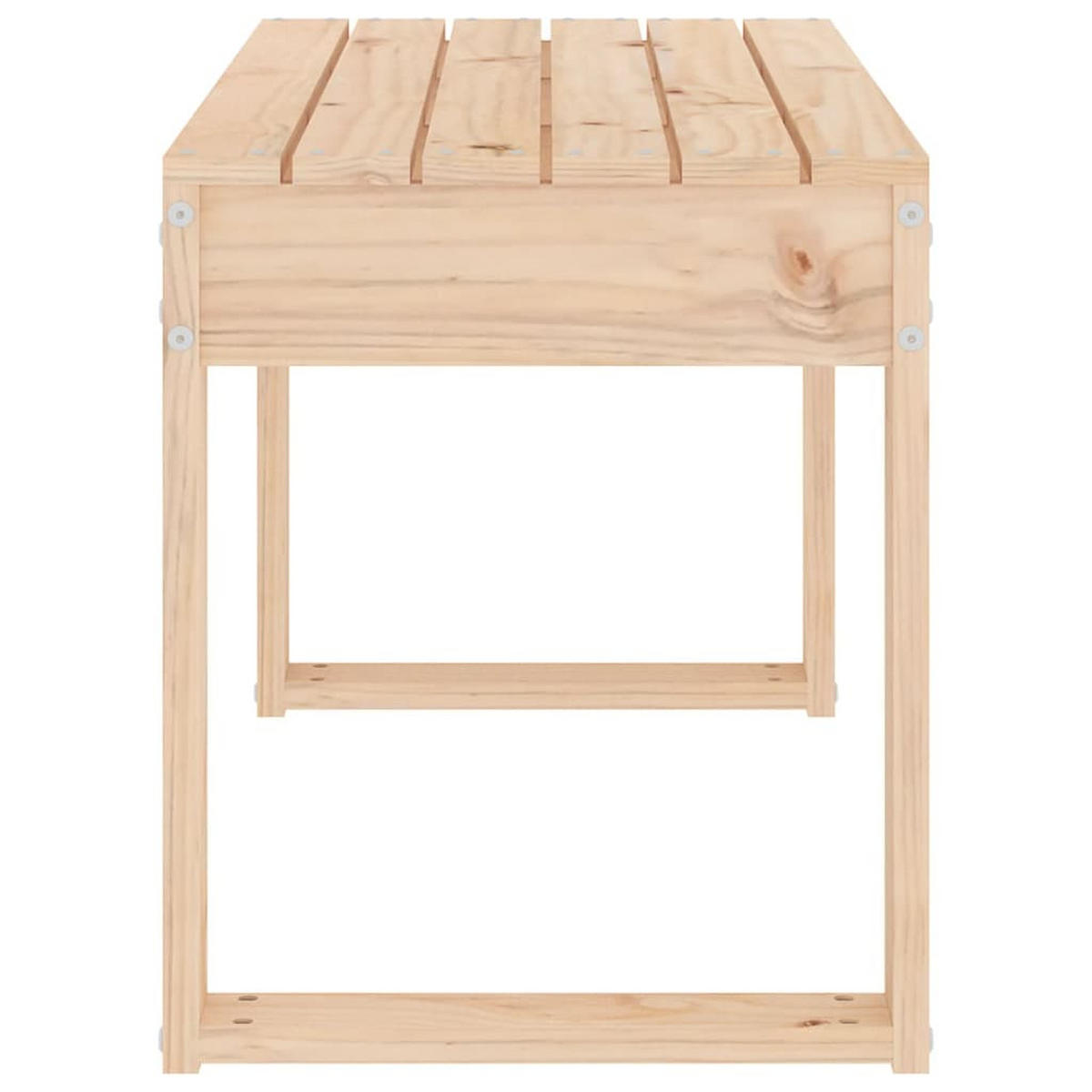 GARTENBANK 80x38x45 cm Massivholz Kiefer - Braun, Holz (80/45/38cm) - furnicato