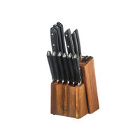 KÜCHENMESSERBLOCK und Steakmesser ERLING Loviisa - 14er-Set - Silberfarben, Metall (1cm) - Björn