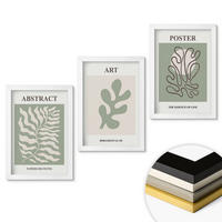 WANDBILDER 3er-Set - 20x30 cm Weißer Rahmen - Poster mit Pflanzenmustern von Matisse - Weiß, Kunststoff (20/30cm) - ArtPrintCave