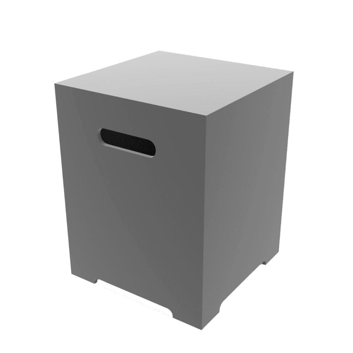 ABDECKUNG für 5 kg Gasflaschen in Beton-Optik grau - Grau, Stein (45/58/45cm) - Elementi