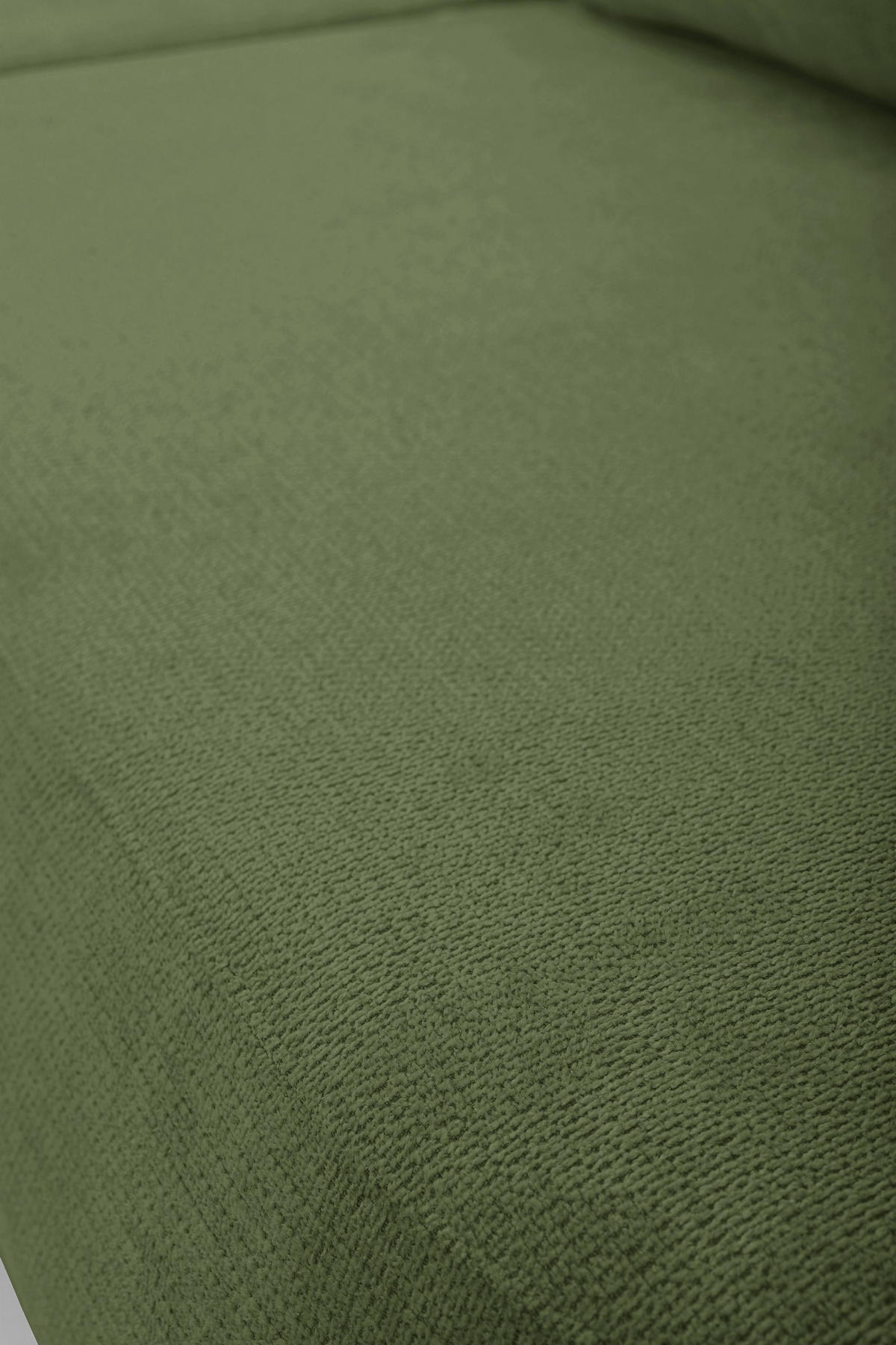 ECKSOFA AMICO L-S Olivgrün Geflochtener Stoff mit Schlaffunktion - Olivgrün, Holz (248/174cm) - MASSENO