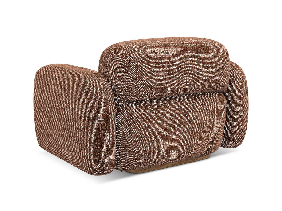 SESSEL Strukturstoff Stoff Orange - Terra cotta/Orange, Holz/Textil (110/73/95cm) - Makamii