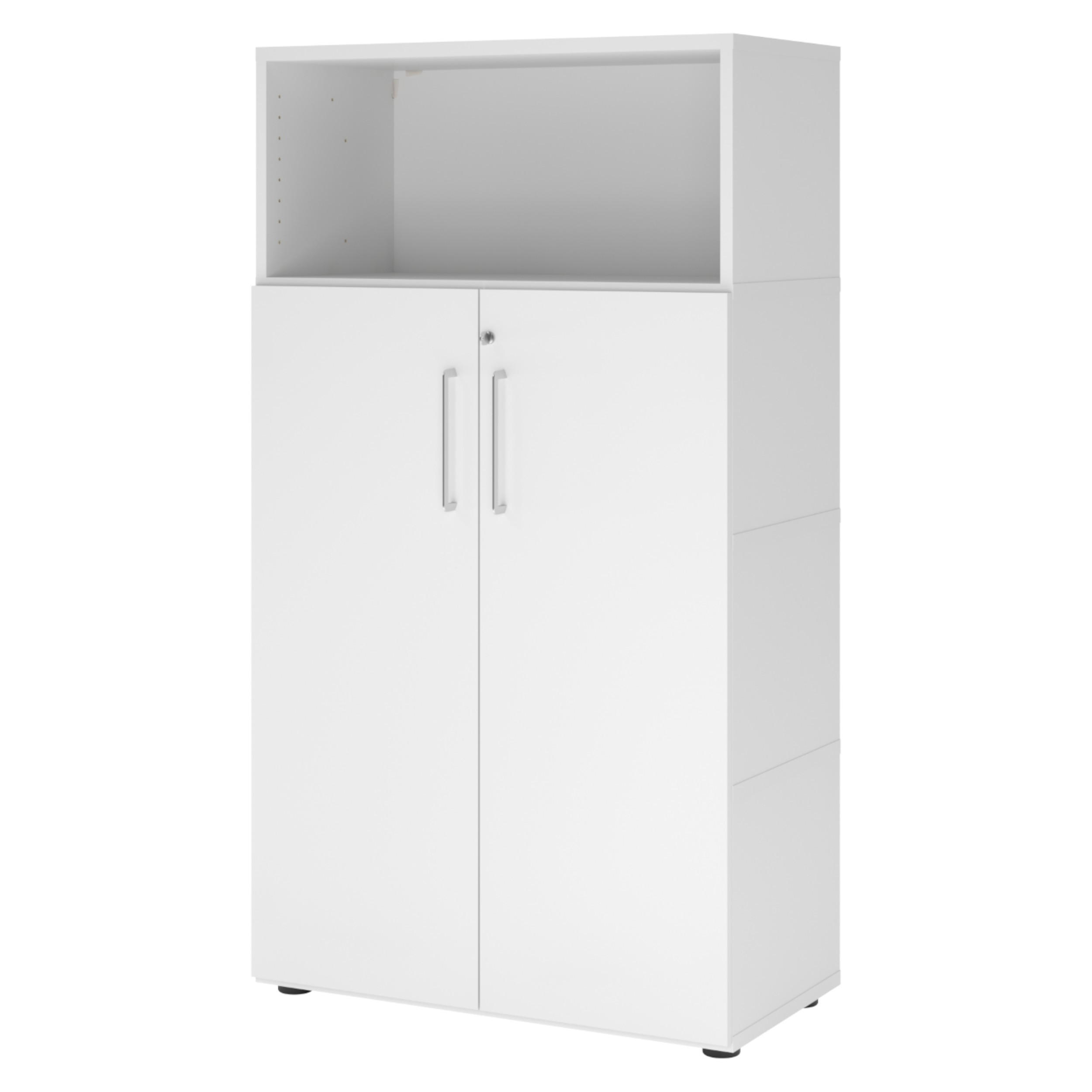 AKTENSCHRANK groß mit Flügeltüren 41,7/80/145,2 cm in Weiß - Weiß, Holzwerkstoff (80/145.2/41.7cm) - bümö