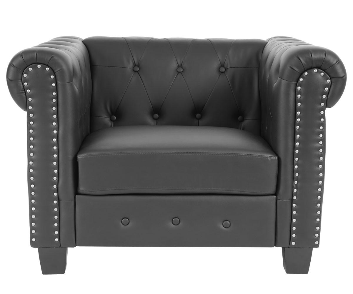 RELAXSESSEL ECKIGE FÜßE Schwarz - Schwarz, Textil (109/74/90cm) - MCW
