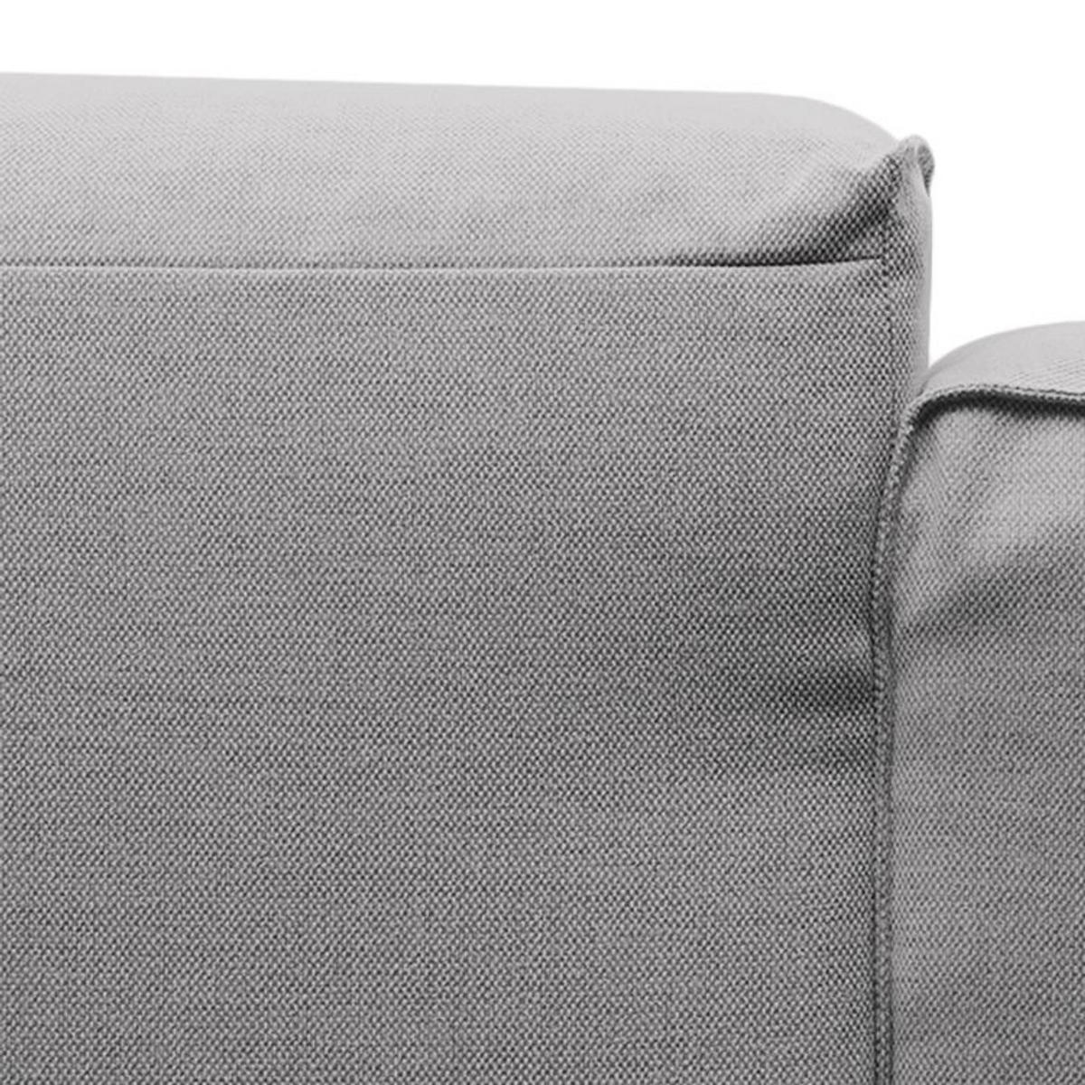 ECKSOFA mit Rundecke - Hellgrau/Schwarz, Kunststoff/Textil (325/260cm) - home24