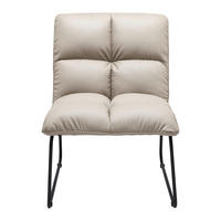 SESSEL Eleina Taupe Lederlook - Taupe, Metall (82/71/70cm)