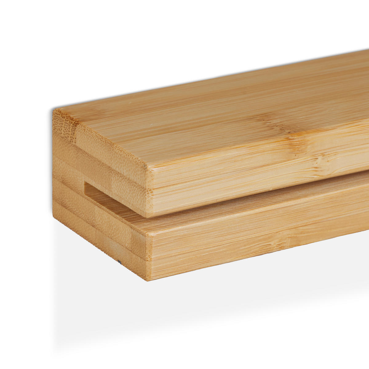 SCHLÜSSELBRETT - Hellbraun, Holz (29.5/4/6cm) - Relaxdays