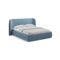 POLSTERBETT mit Bettkasten und Lattenrost 190x215 Blau - Blau/Blaugrau, Kunststoff/Textil (140/200cm) - Makamii