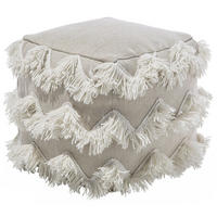 POUF Nashik 44/45/44 cm - Beige, Textil (45/44/44cm) - Beliani