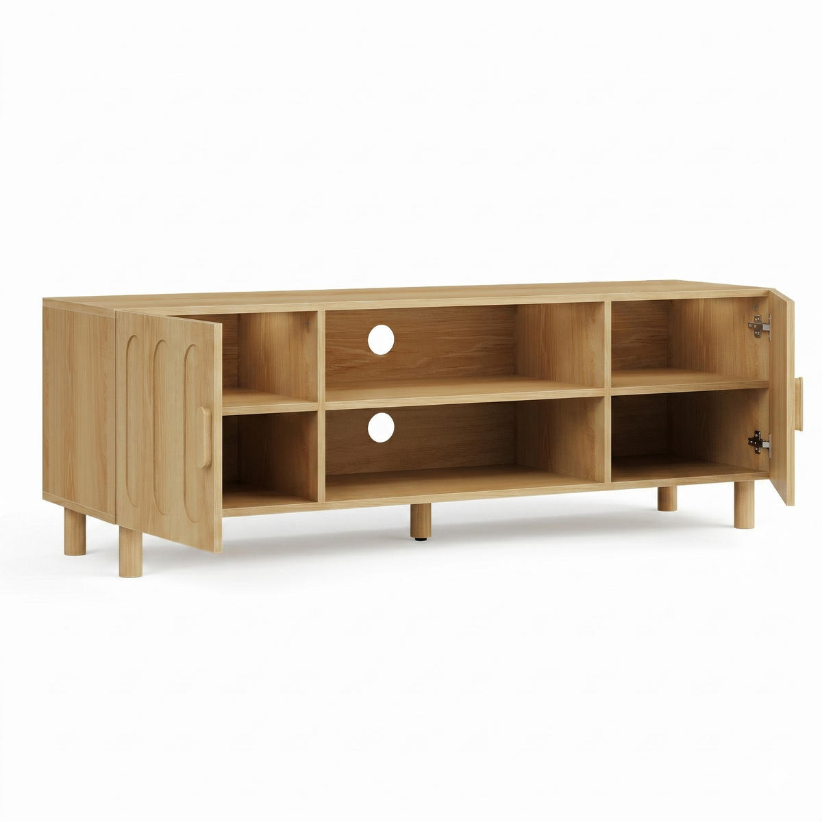 TV-LOWBOARD eiche-optik & bogen-design - Eichefarben, Holzwerkstoff (140/46/40cm) - Urban Meuble