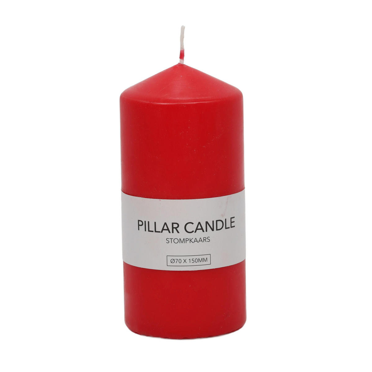 KERZE aus Paraffin 7/7/15 cm - Rot, Paraffin (7/15/7cm) - Home Styling Collection