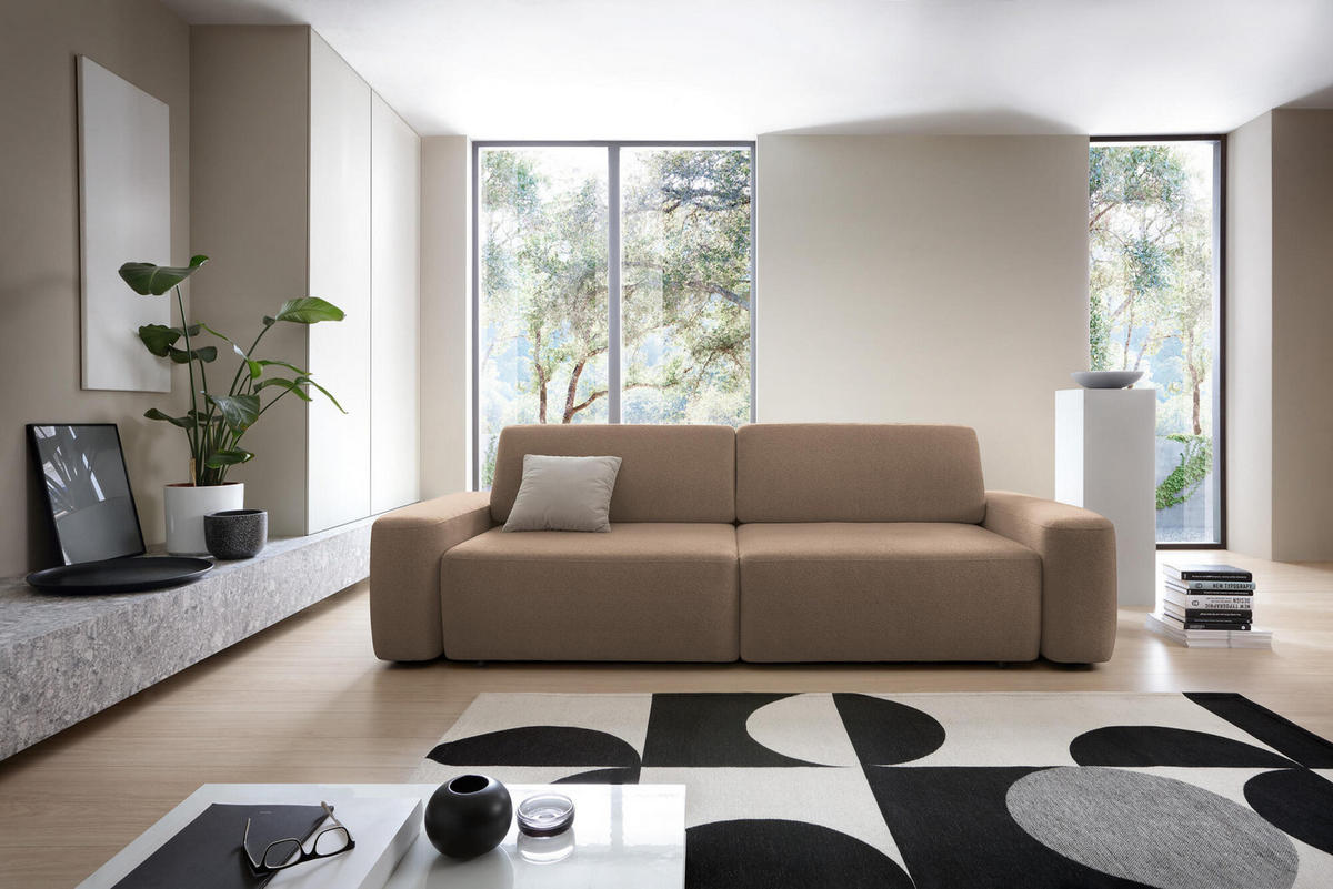 SOFA BOULI Braun 257x105x82 cm - Braun, Textil (257/82/105cm) - FURNLUX