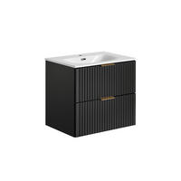 WASCHTISCH 60.2cm Adriel Mattschwarz - Schwarz, Holzwerkstoff (60.2/57/46cm) - Petits-meubles