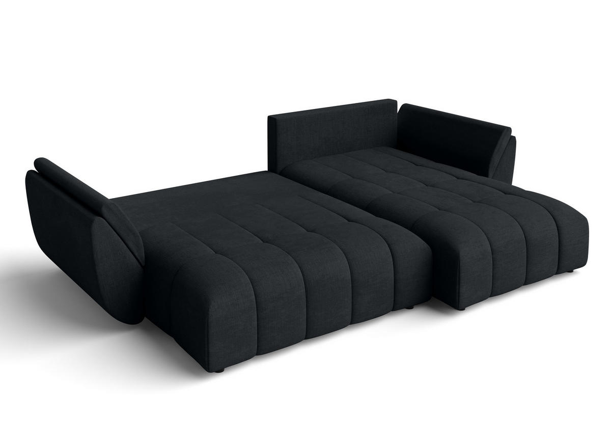 ECKSOFA L Form Antalya Anthrazit 280/190/91 cm – mit Bettkasten - Schwarz, Kunststoff/Textil (280/190cm) - AX Living