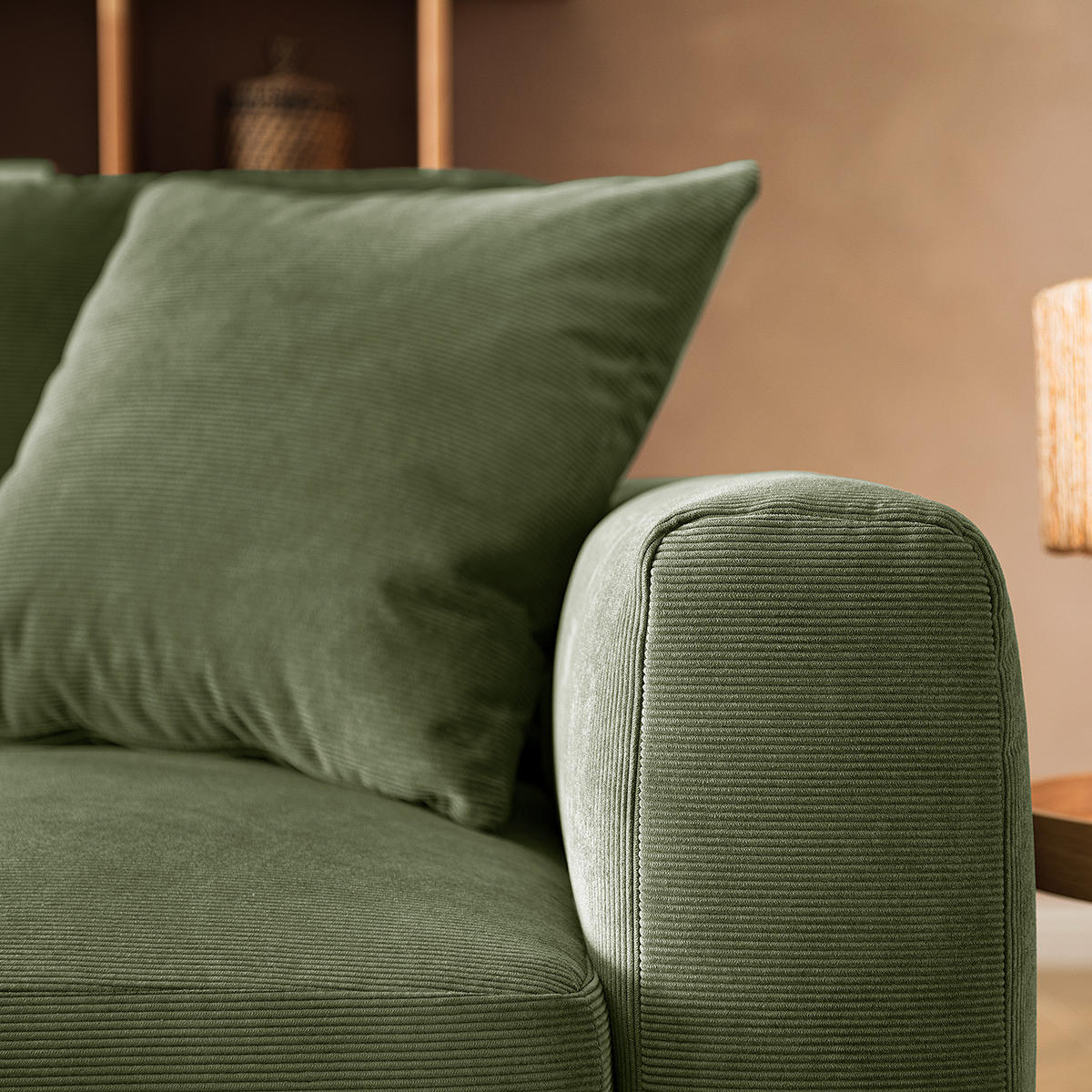 ECKSOFA mit Longchair - Schwarz/Grün, Kunststoff/Textil (286/183cm) - home24