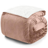 KUSCHELDECKE Sherpa 150/200 cm, Hellrosa - Hellrosa, Textil (200/150cm) - Blumtal