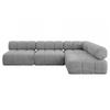 ECKSOFA modulares Sofa Samaro-L2 - 285x190x70 cm Hellgrau Velours - Hellgrau, Holzwerkstoff/Textil (285/190cm) - ALTDECOR