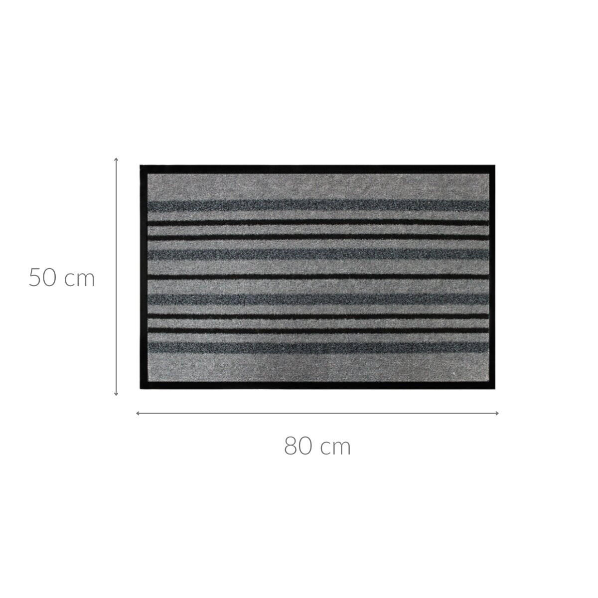 FUSSMATTE Piano grau - Anthrazit, Kunststoff (50/80cm) - Douceur d´intérieur