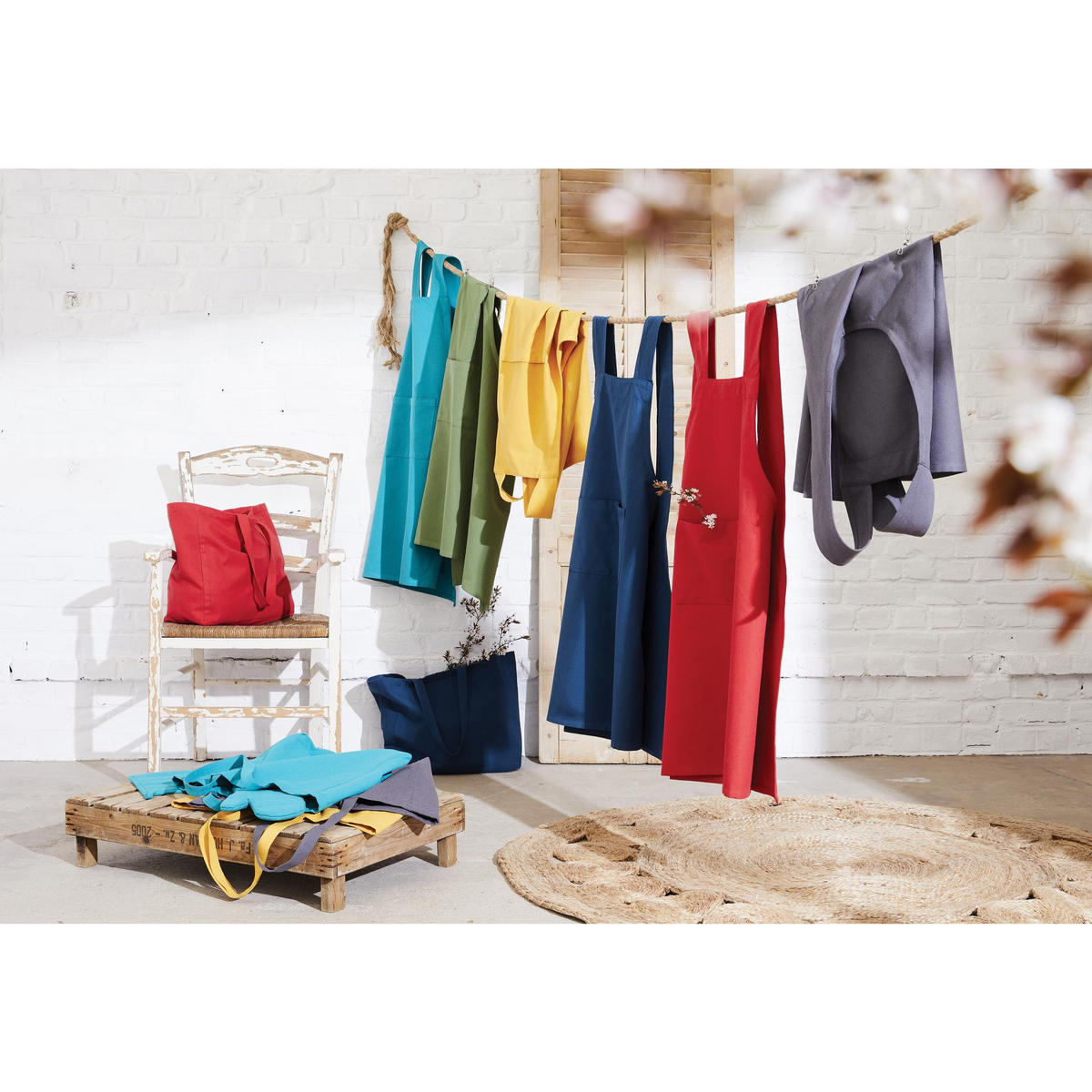KÜCHENSCHÜRZE Gen umbra 120 x 85 cm - Grau, Textil (120/85cm) - Winkler