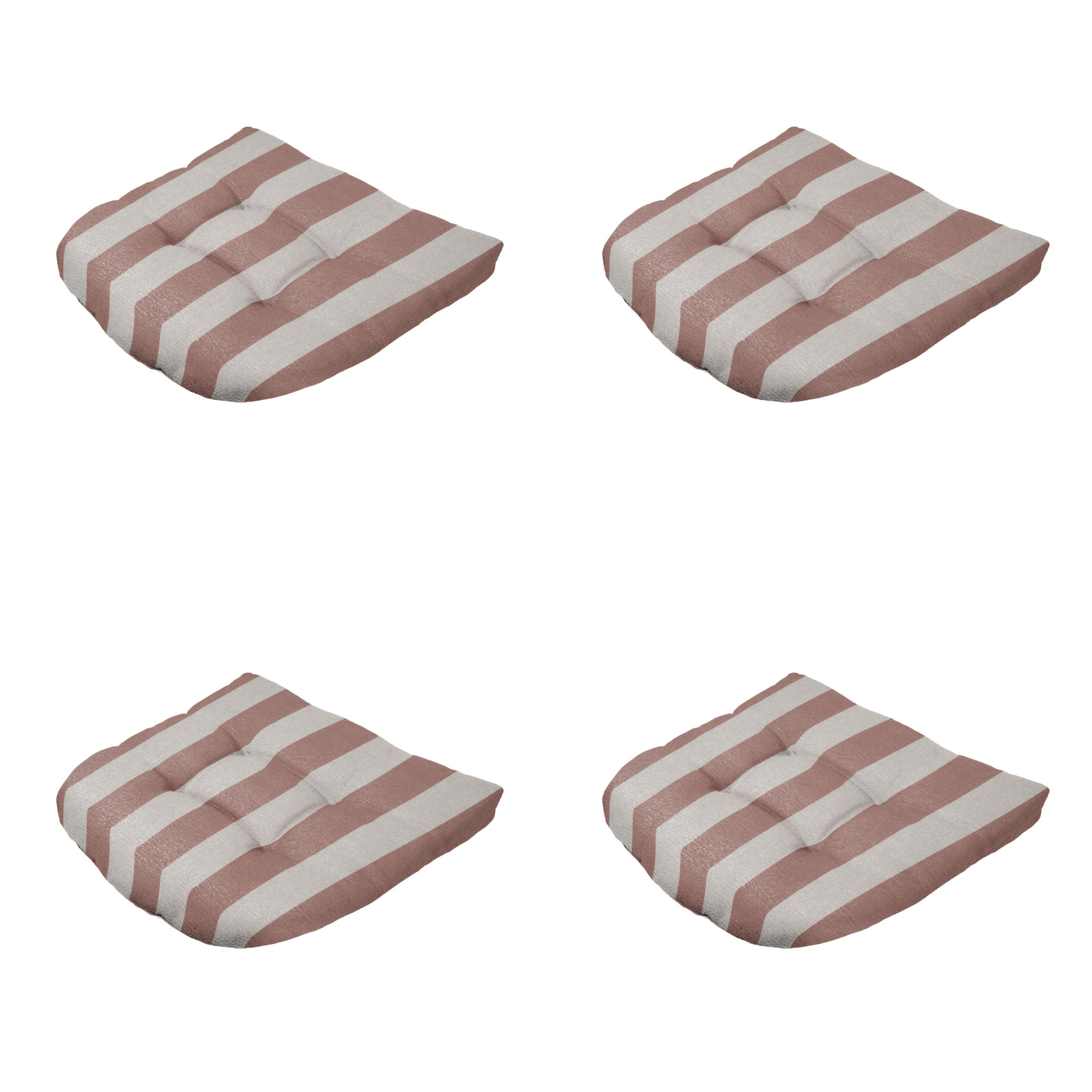 SITZKISSEN Amora - Braun - 46/46/6 cm - 4er-Set - Braun, Textil (46/6/46cm) - Madison