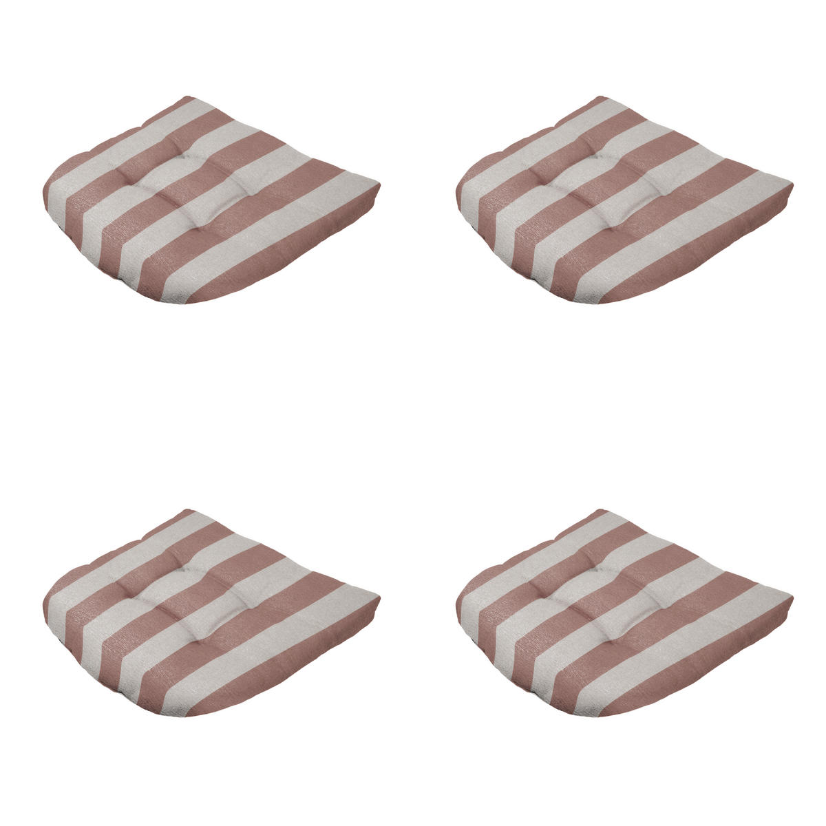 SITZKISSEN Amora - Braun - 46/46/6 cm - 4er-Set - Braun, Textil (46/6/46cm) - Madison