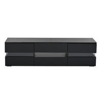 LOWBOARD Modellname Schwarz 160/39/45 cm - Schwarz, Holz (160/45/39cm) - PANGIVO