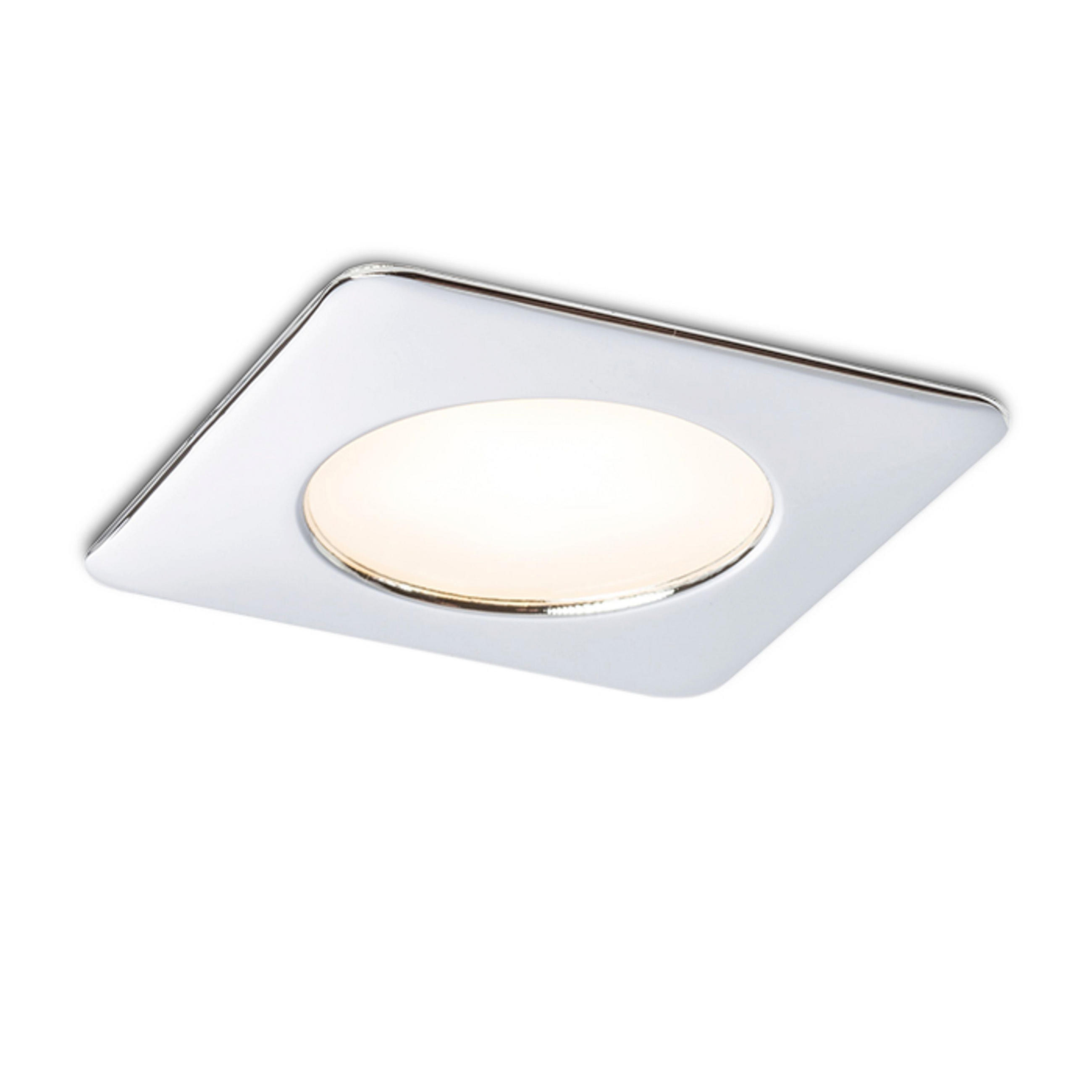 EINBAULEUCHTE INEZ SQ Chrom 3 W IP44 - Chromfarben, Metall (63/63/6.3cm) - Rendl