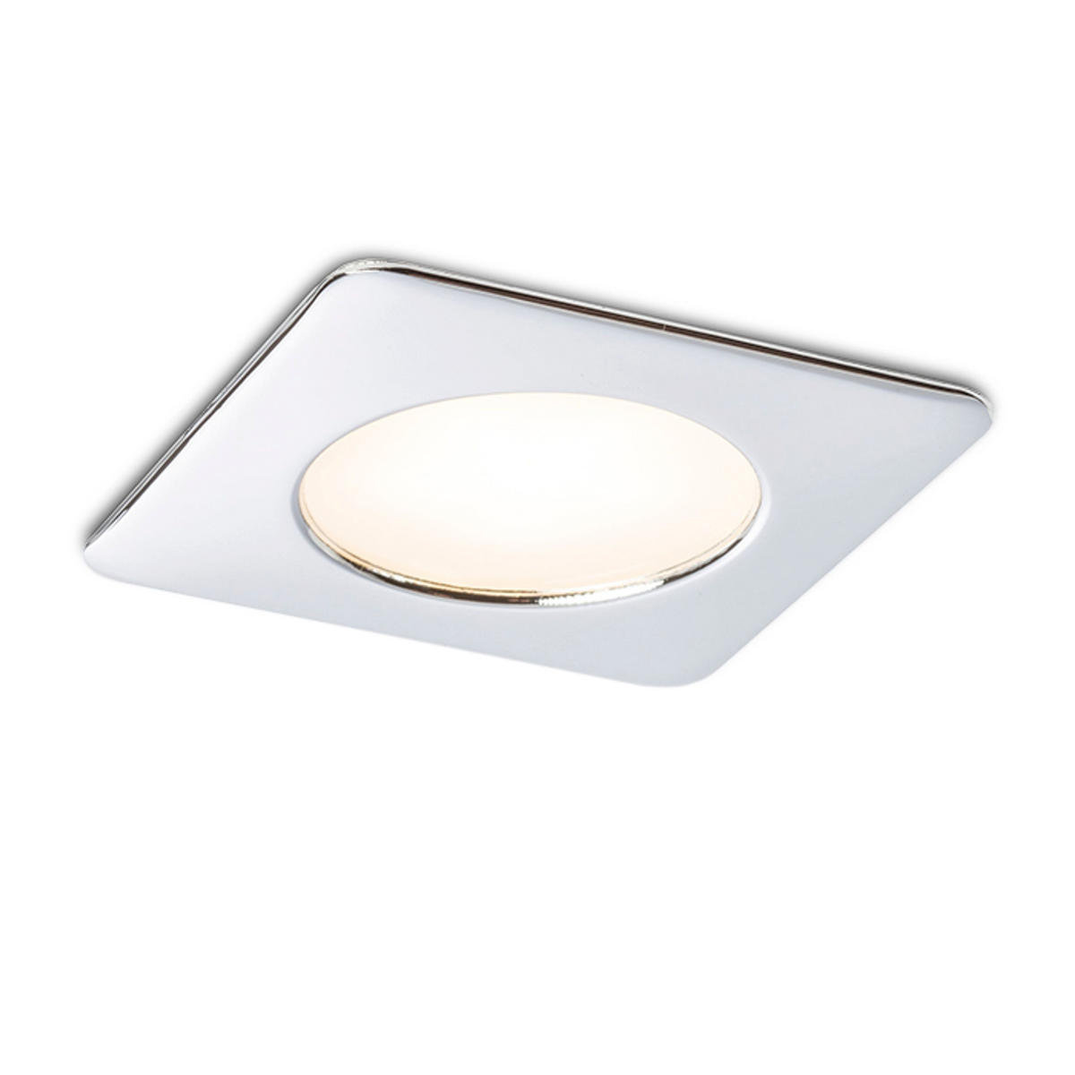 EINBAULEUCHTE INEZ SQ Chrom 3 W IP44 - Chromfarben, Metall (63/63/6.3cm) - Rendl
