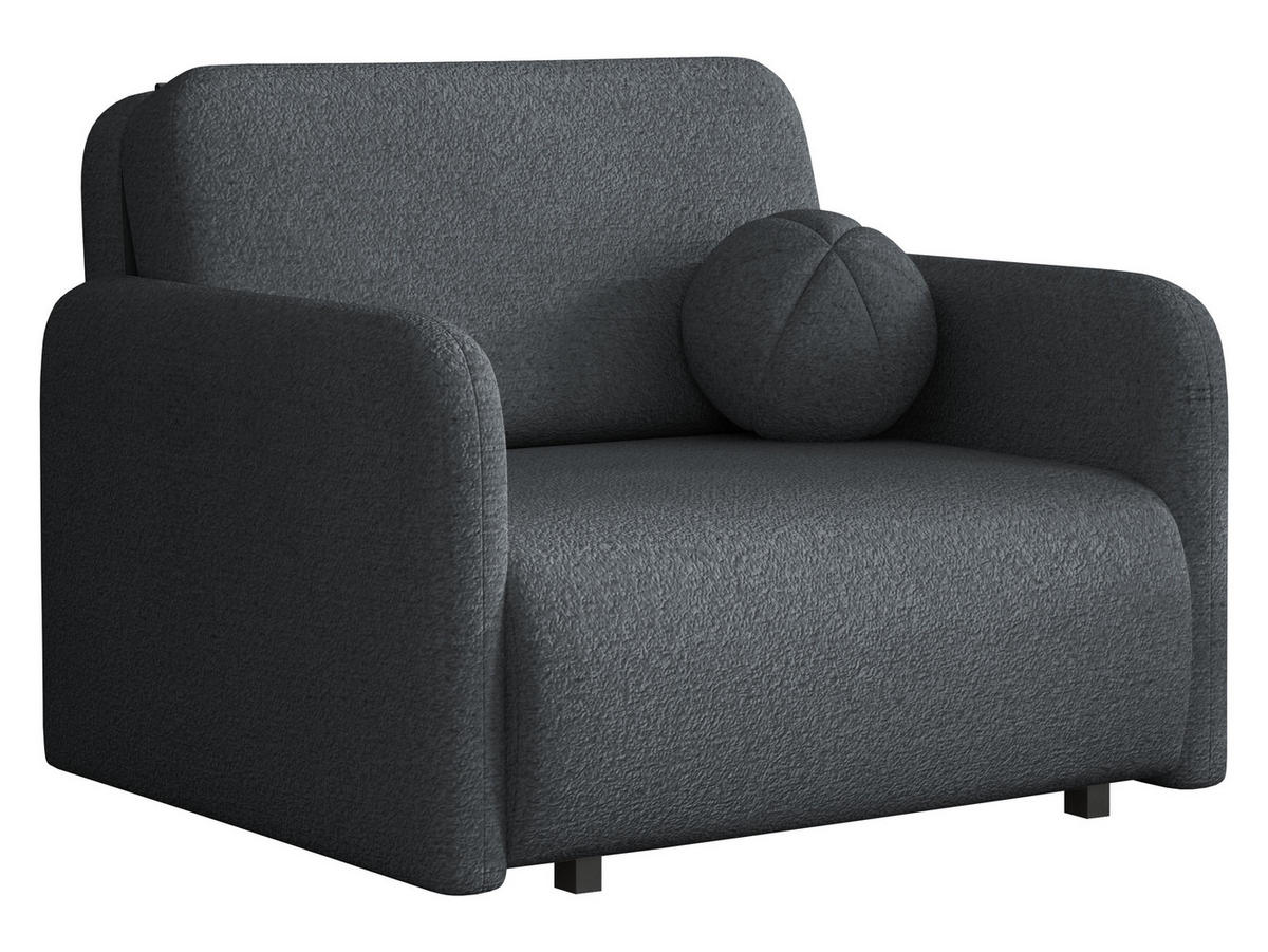 SCHLAFSOFA Viva Sun I - Dunkelgrau/Schwarz, Holz/Textil (100/85/103cm) - MIRJAN24