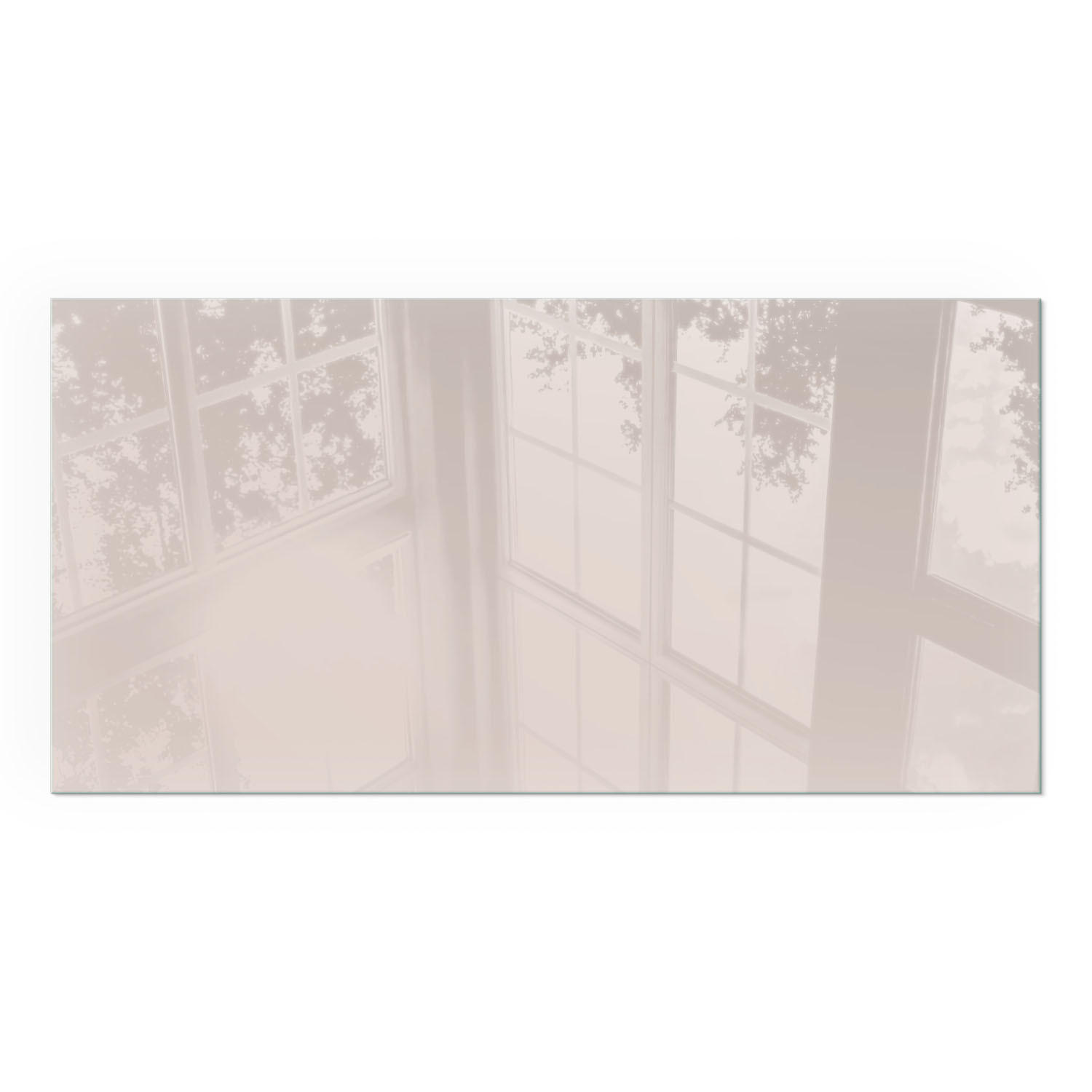 GLASPLATTE für Kamin 100x50 cm - Beige, Glas (100/50/0.4cm) - TULUP