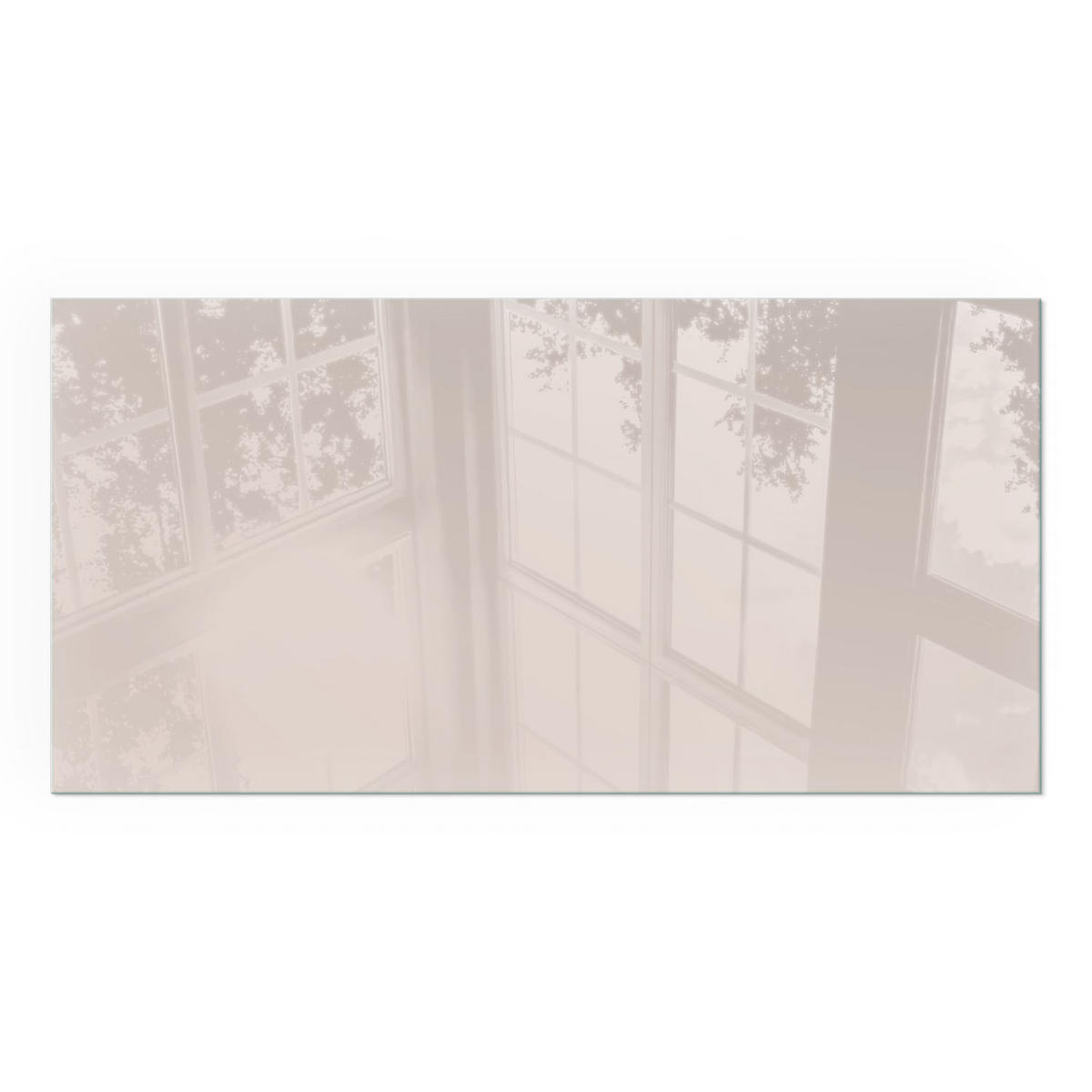 GLASPLATTE für Kamin 100x50 cm - Beige, Glas (100/50/0.4cm) - TULUP