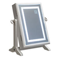 SCHMUCKKÄSTCHEN mit Spiegel und LED-Beleuchtung 26/10,5/35 cm - Weiß, Holzwerkstoff (10.5/35/26cm) - Atmosphera Createur d´interieur
