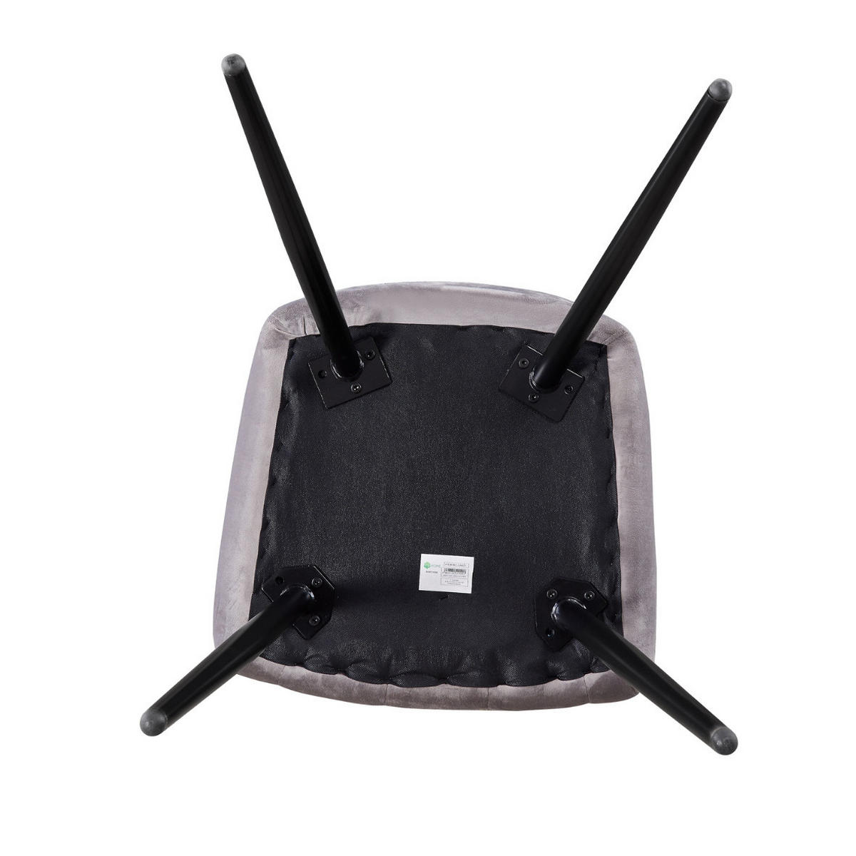 ESSZIMMERSTUHL Samt 6-teilig Hellgrau - Hellgrau, Metall (55/82/59cm) - Life Interiors