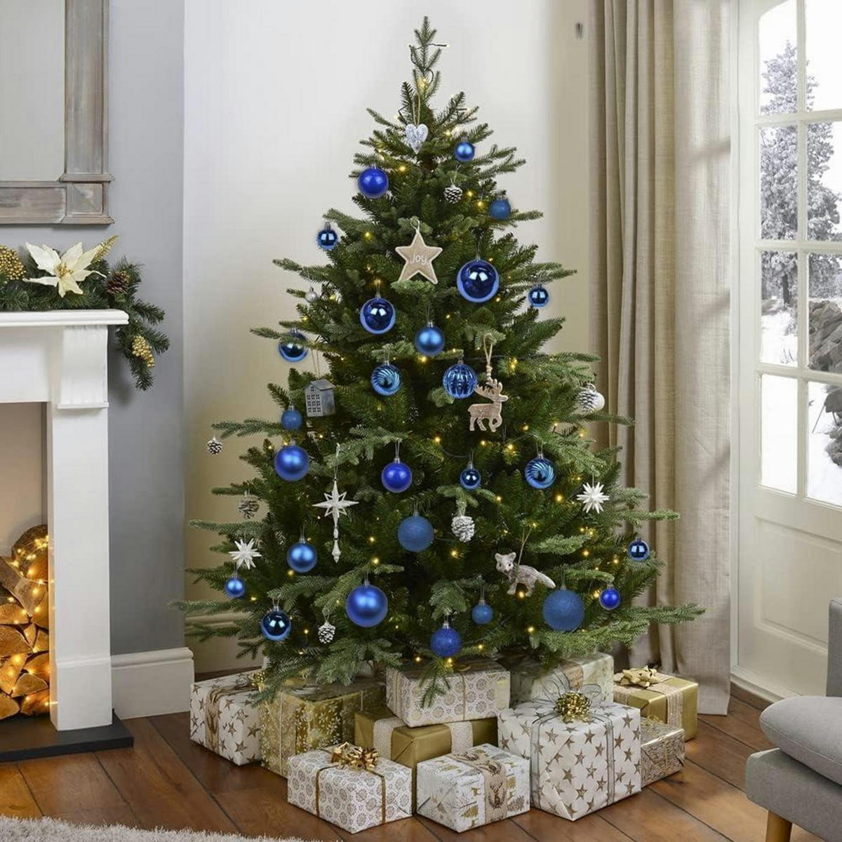 WEIHNACHTSKUGELN 25 Stück Blau 6 cm - Blau, Kunststoff (6/6/6cm)