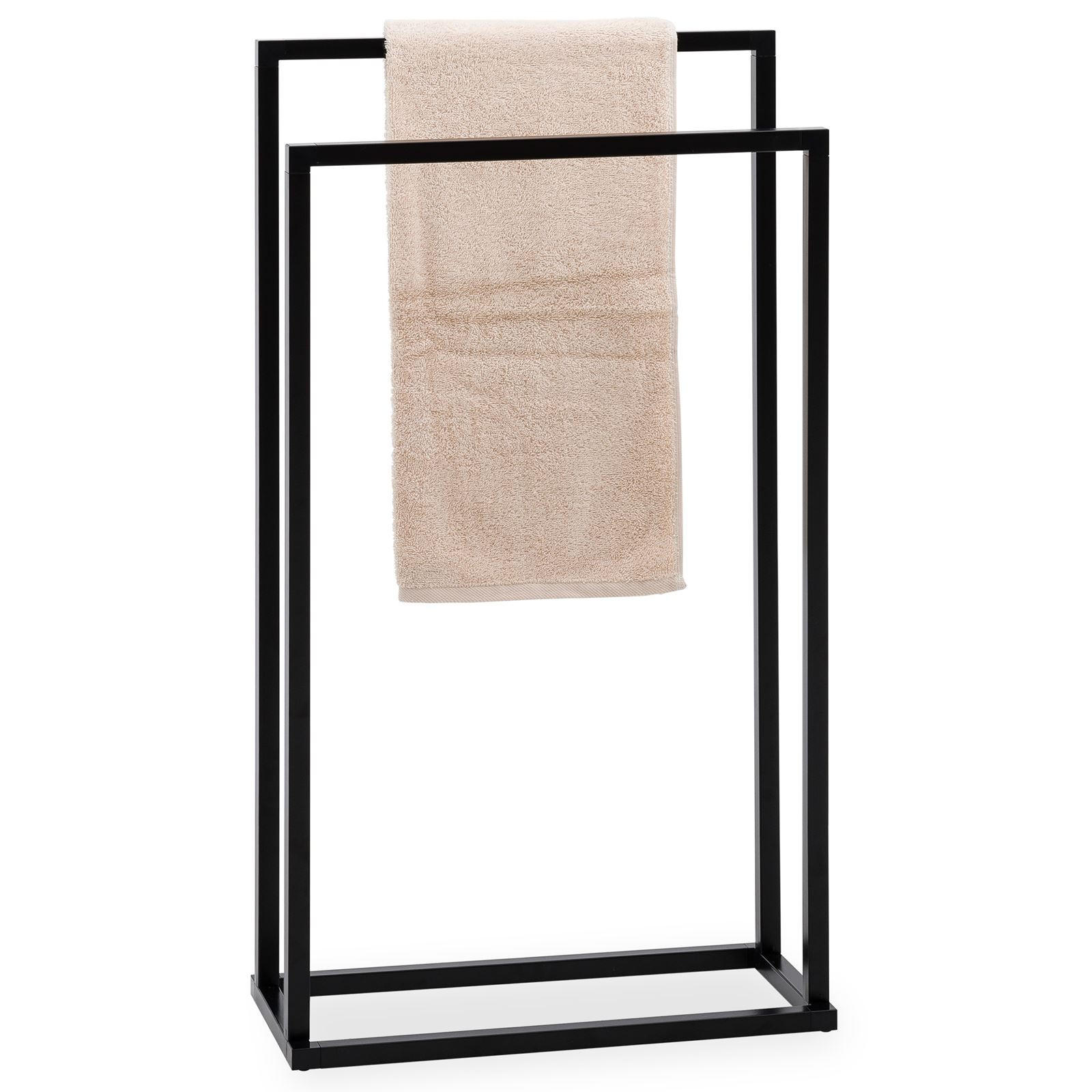 HANDTUCHHALTER MAILO schwarz - Schwarz, Metall (45/84/21cm) - IDIMEX