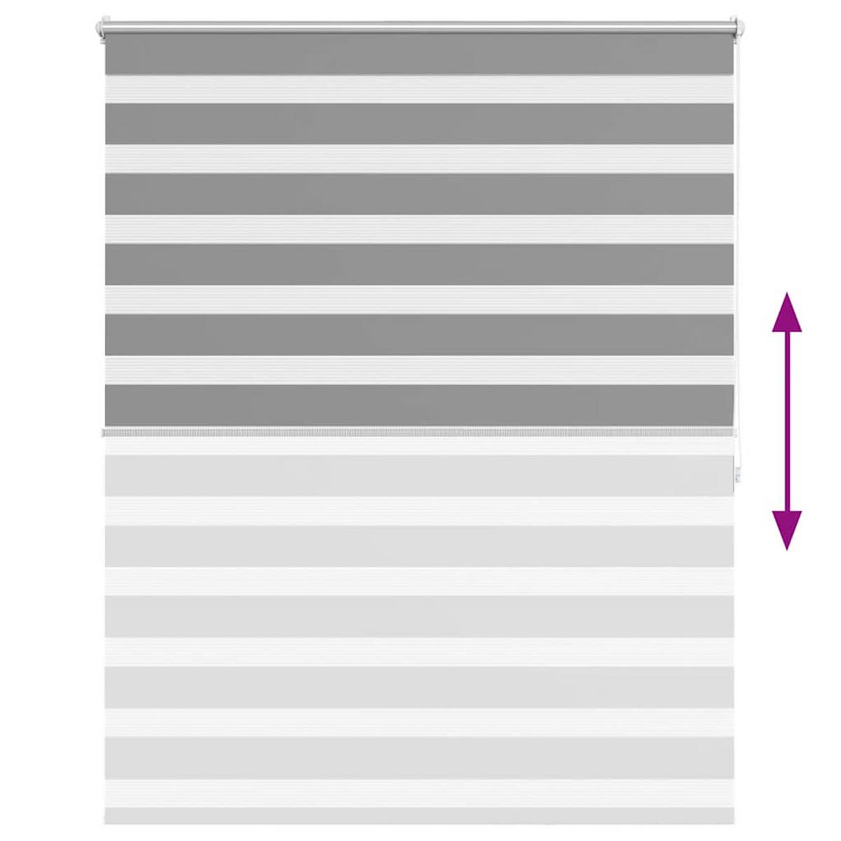 DOPPELROLLO 140,9/175 cm Stoffbreite 136,7 cm aus Polyester Grau - Grau, Textil (140/120cm) - vidaXL