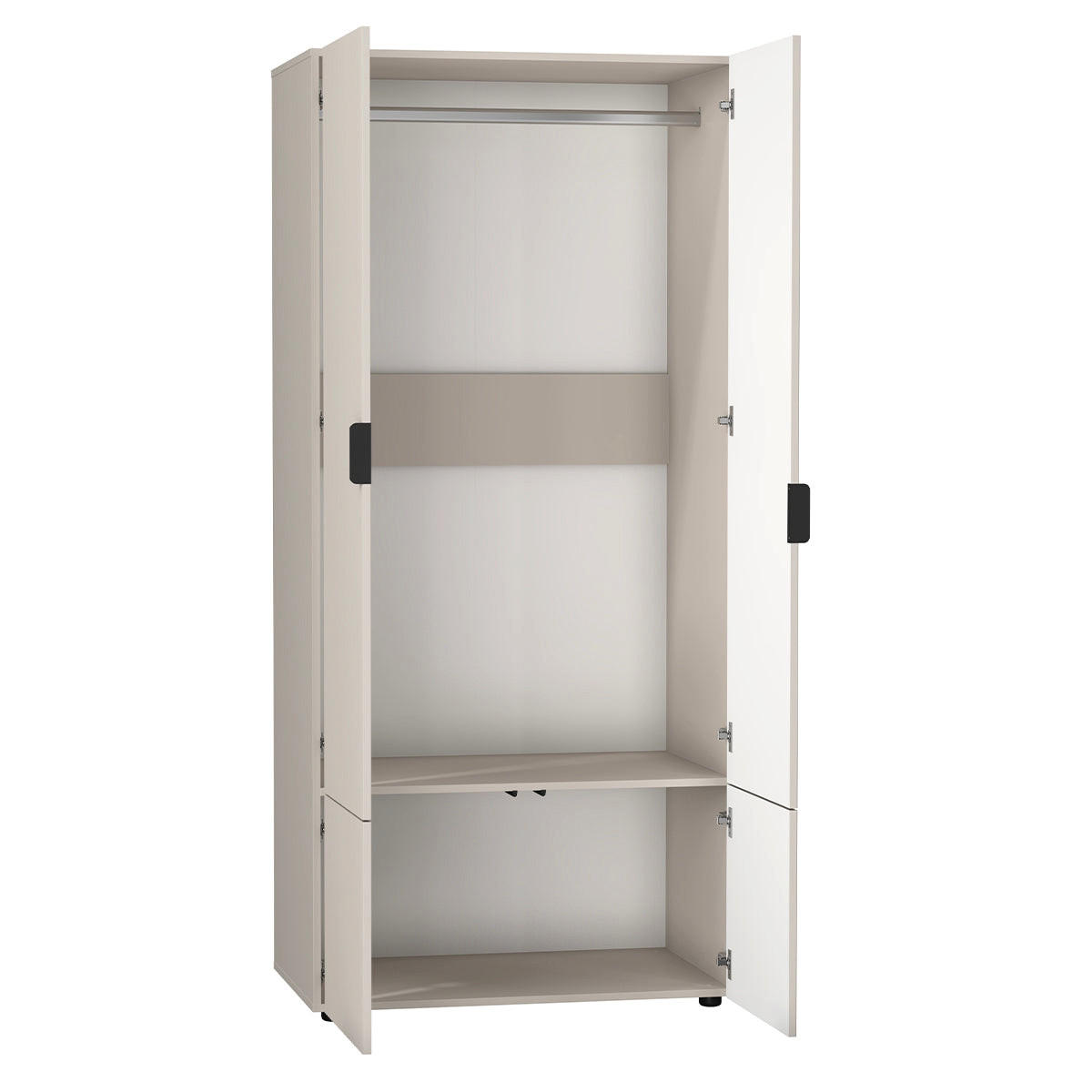 OMARA 4 vratien Soly Kašmir - bež, leseni material (90.4/198.5/56.1cm) - Petits-meubles