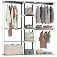 KLEIDERSCHRANK Grau 1 Stück - Grau, Metall (43/185/182cm) - GiPP