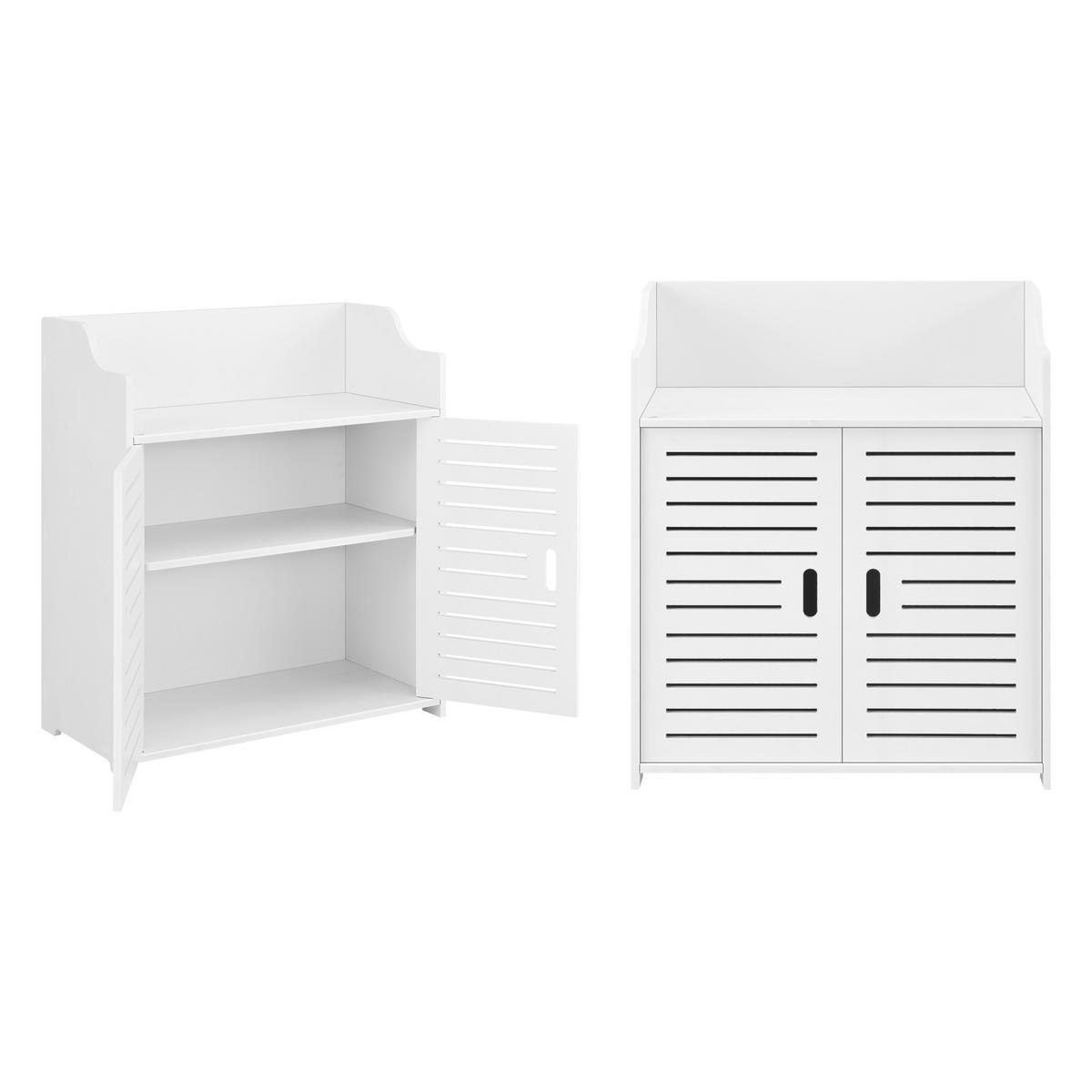 BADEZIMMERSCHRANK Trosa - Weiß, Kunststoff (60/72/32cm) - [en.casa]