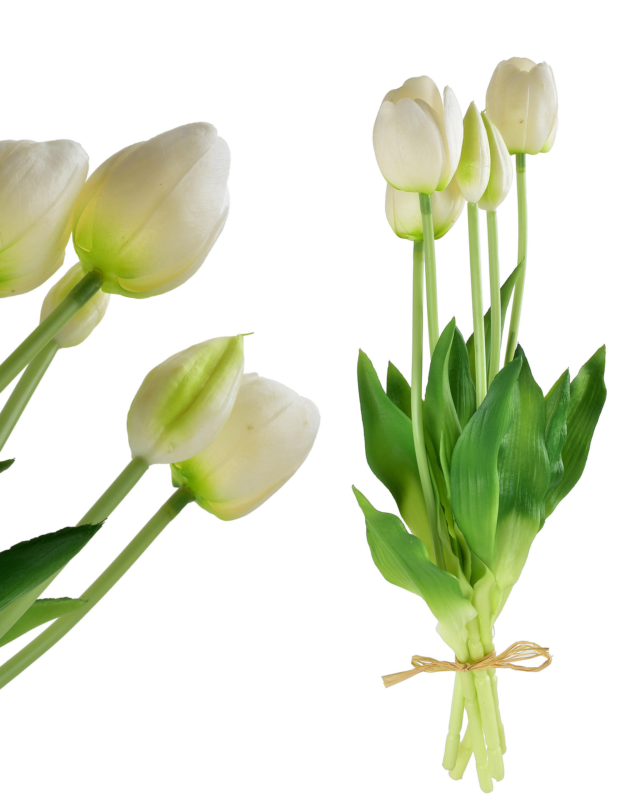 KUNSTBLUME Virdis Tulpen Weiß 40/40/40 cm Kunstoff - Weiß, Kunststoff (40cm) - Mondex