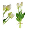 KUNSTBLUME Virdis Tulpen Weiß 40/40/40 cm Kunstoff - Weiß, Kunststoff (40cm) - Mondex