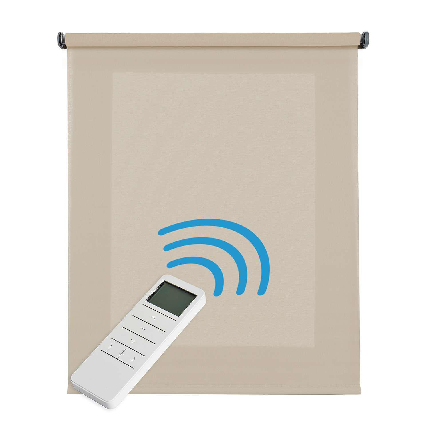ROLLO motorisiert, Beige, 180 x 250 cm - Beige, Kunststoff (180/250cm) - STORESDECO