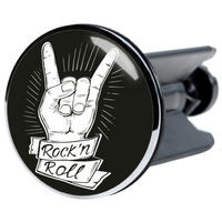 WASCHBECKENSTÖPSEL Rock 'N' Roll - Schwarz, Kunststoff/Metall (4/7/7cm) - Sanilo