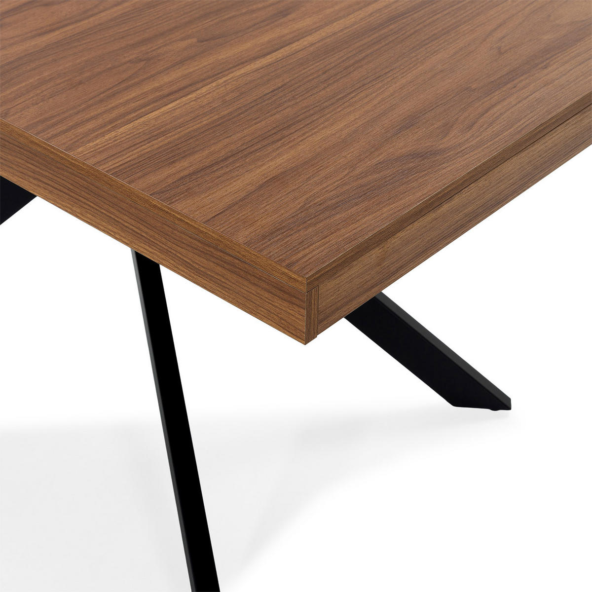 MASA DE MASA Palermo aspect de nuc comun, 140-180 cm - culoare nucă, compozit lemnos (80/140/75cm) - VS Venta-stock