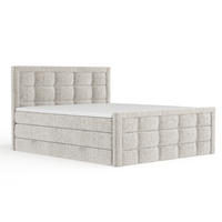 BOXSPRINGBETT Ambrosia Beige 200/200 cm - Beige/Schwarz, Holz/Holzwerkstoff (200/200cm) - Maison de Reve
