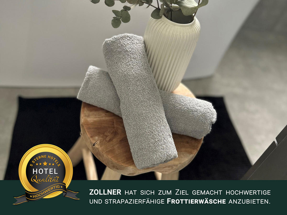 HANDTÜCHER, 10er-Set, 50x100 cm, 80% Baumwolle, 20% Polyester, Grau - Grau, Naturmaterialien (50/100cm) - Zollner